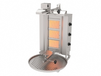 MXADG-3U Döner Ocağı 3 Gözlü Üstten Motorlu